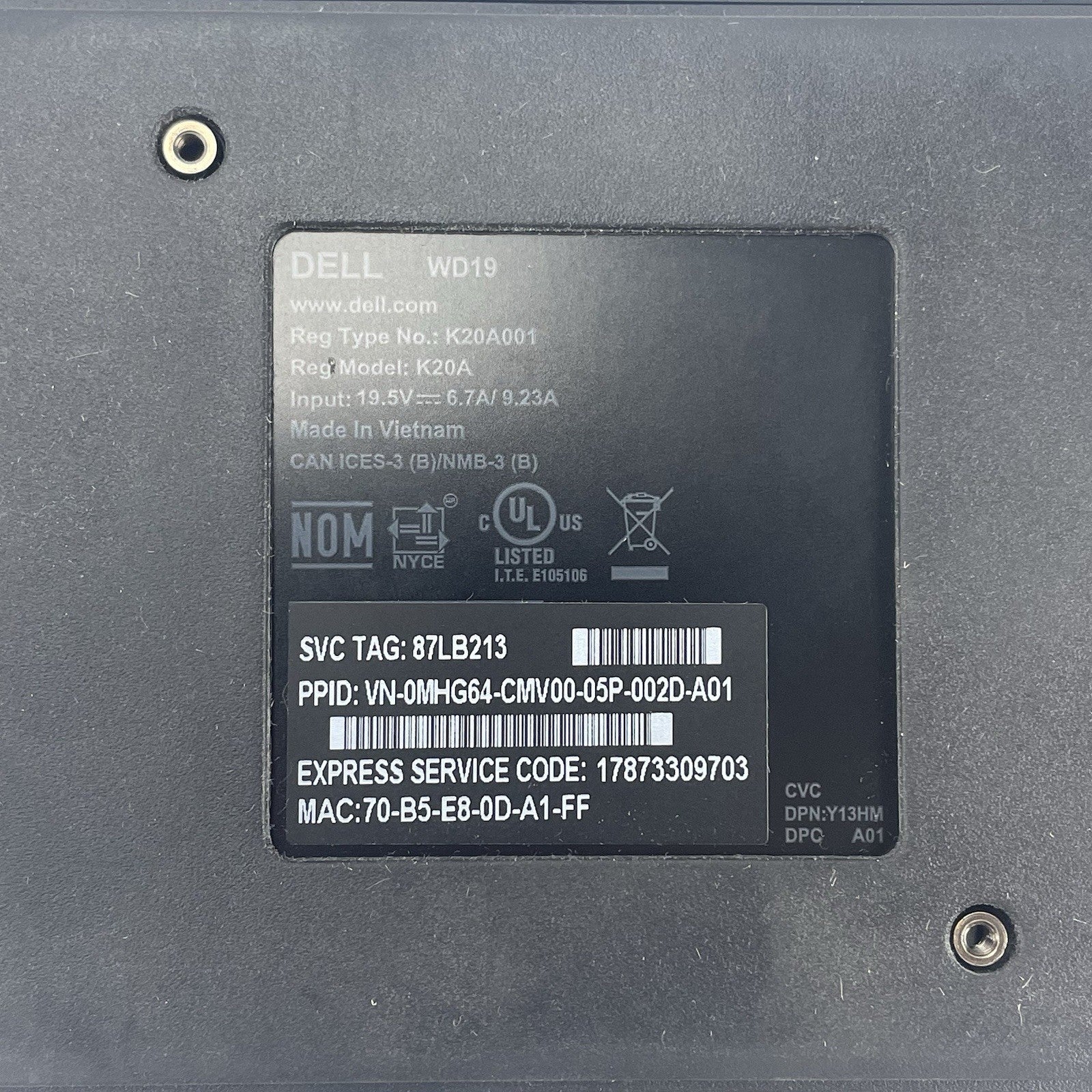 Dell 0t70wn USB-C Cable No Power Supply8
