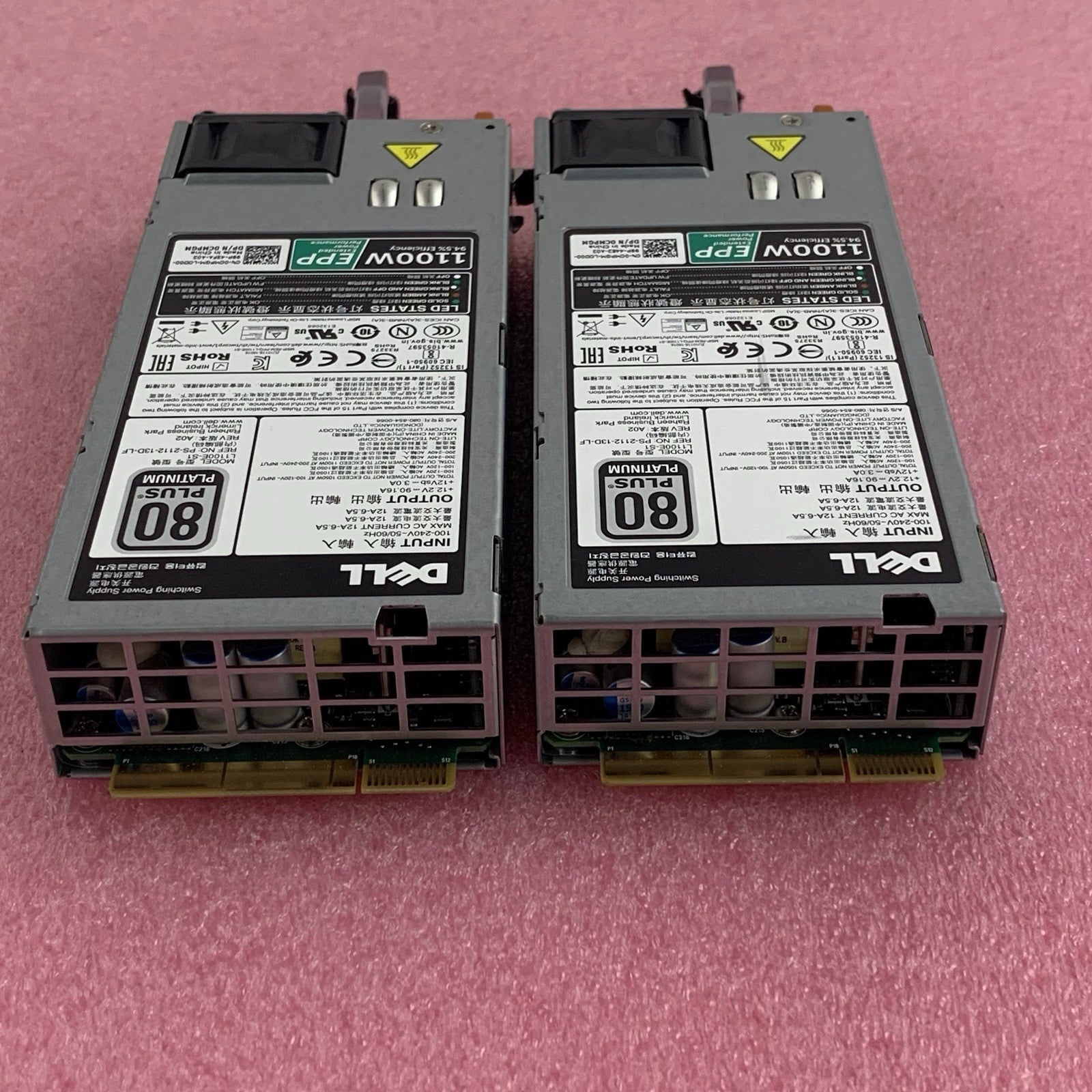 Dell L1100E-S1 CMPGM 1100W 80+ Platinum AC Power Supply Lot of 2x7
