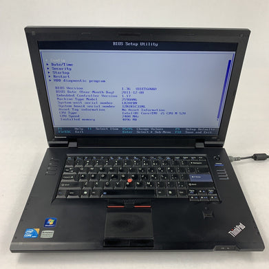 Lenovo ThinkPad L512 15.6" i5-M520 2.4 GHz 4 GB Ram No SSD/OS/AC/Batt