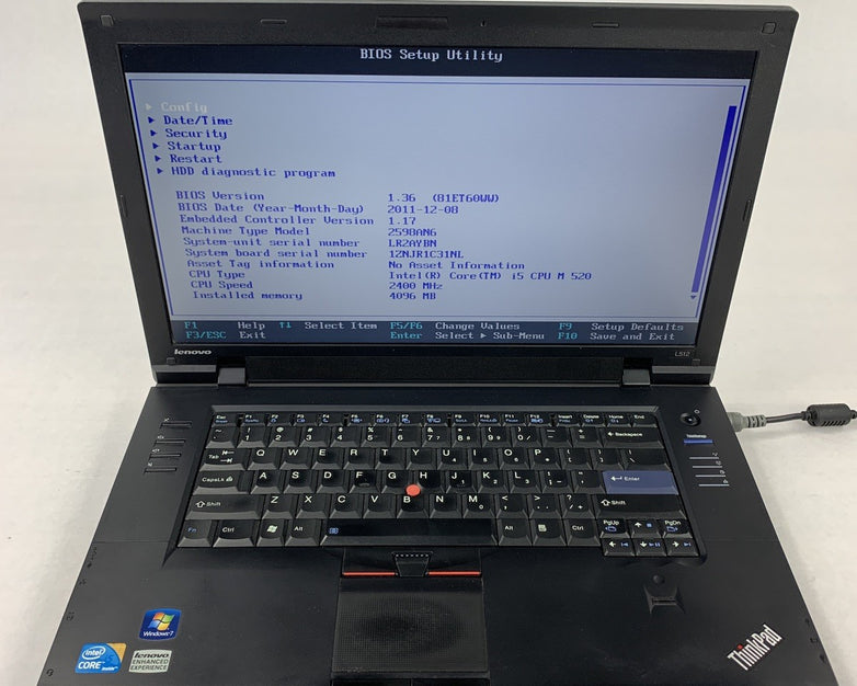 Lenovo ThinkPad L512 15.6" i5-M520 2.4 GHz 4 GB Ram No SSD/OS/AC/Batt