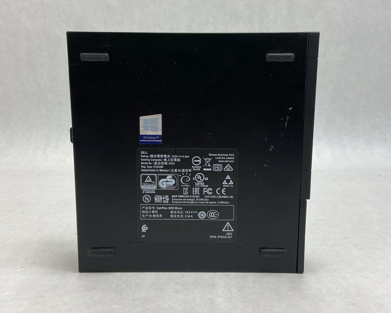 Dell Optiplex 3050 Micro Intel Core i3-6100T 3.2GHz 8GB RAM w/AC No HDDOS