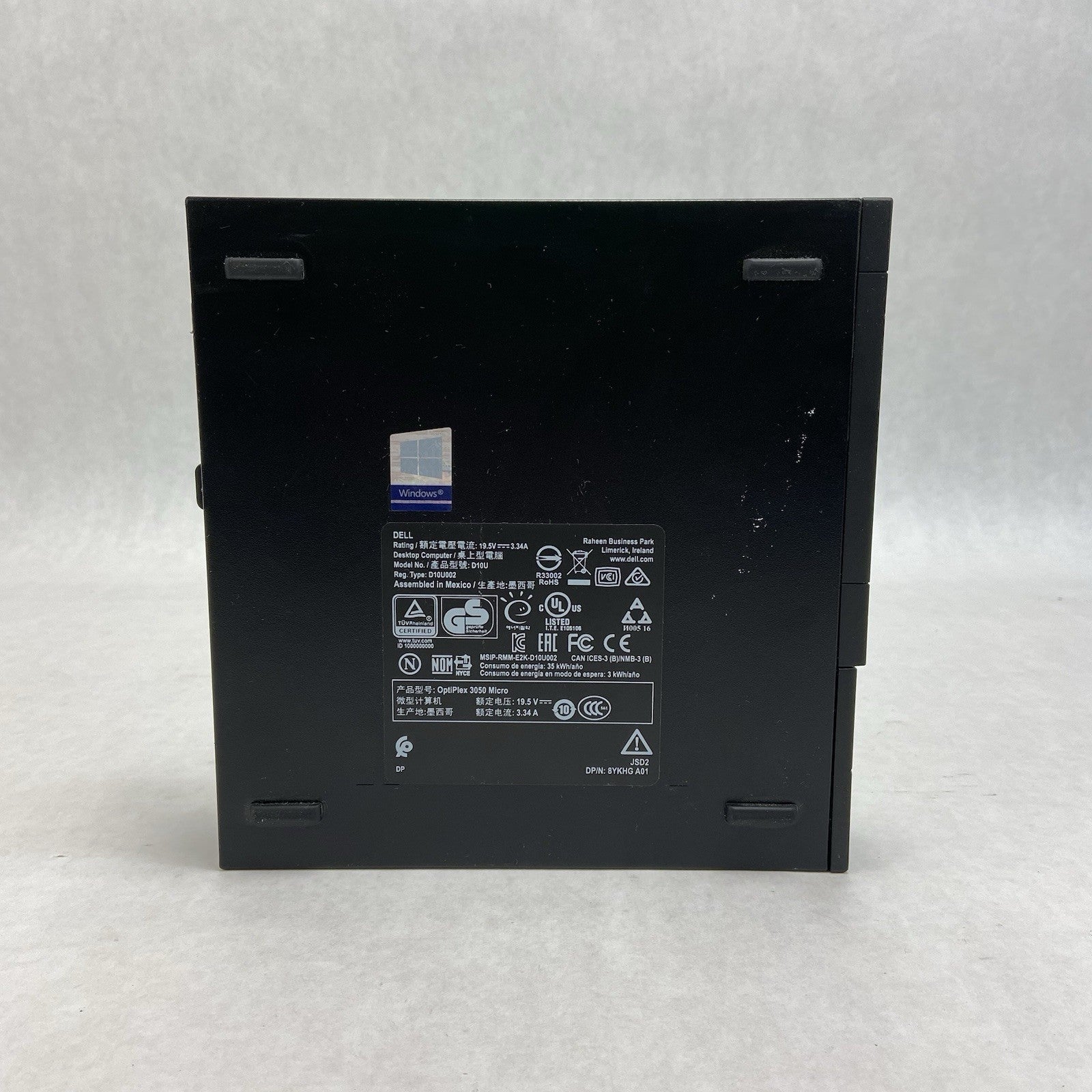 Dell Optiplex 3050 Micro Intel Core i3-6100T 3.2GHz 8GB RAM w/AC No HDDOS3