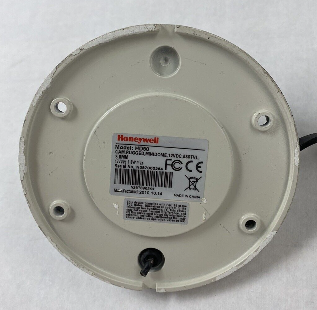 Honeywell HD50 Rugged Dome Security Camera Untested For Parts or Repair