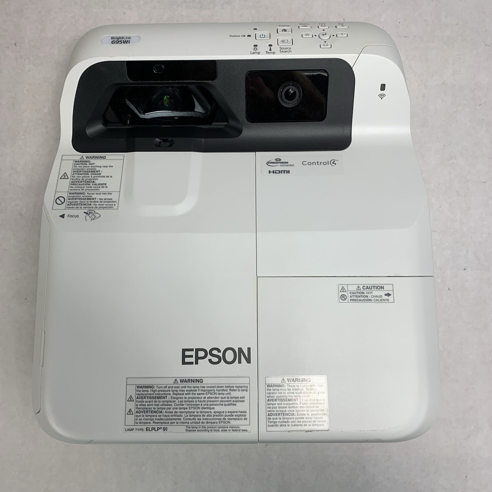Epson PowerLite 695Wi H740A LCD Lamp Projector 220 Lamp Hours - No Remote5