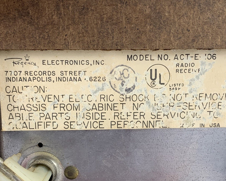 Regency Electronics ACT-E-106 Vintage Radio Scanner Receiver