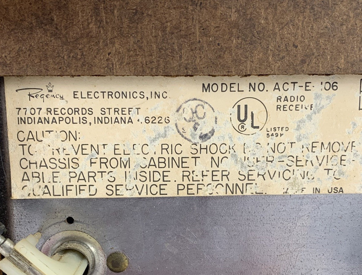 Regency Electronics ACT-E-106 Vintage Radio Scanner Receiver
