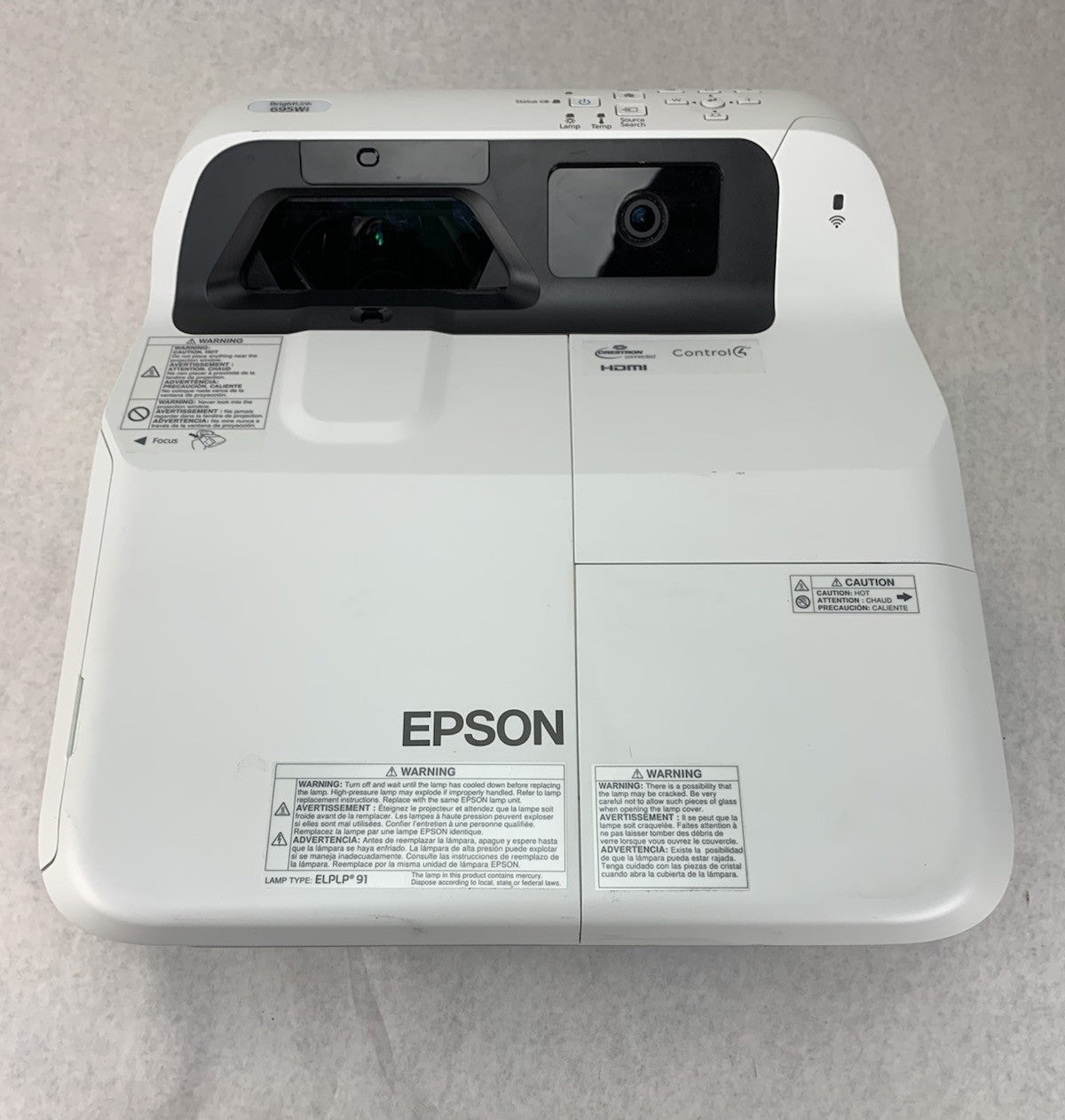 Epson PowerLite 695Wi H740A LCD Lamp Projector 4427 Lamp Hours - No Remote5