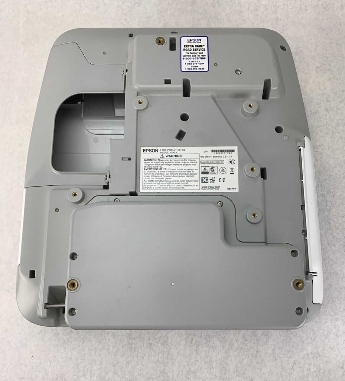 Epson PowerLite 695Wi H740A LCD Lamp Projector 1244 Lamp Hours - No Remote6