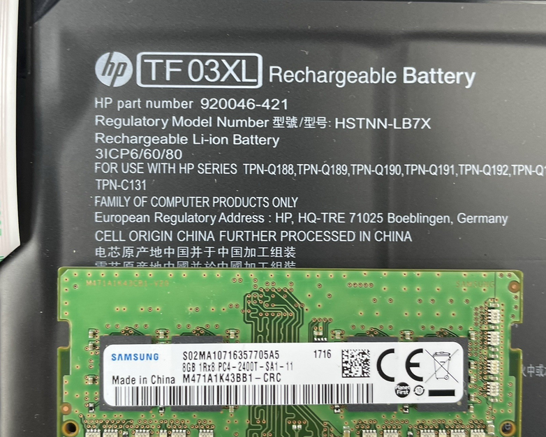 HP Pavilion 15-3168NGW 15.6" i5-8250U 1.60 GHz 8 GB RAM No SSD/OS/AC