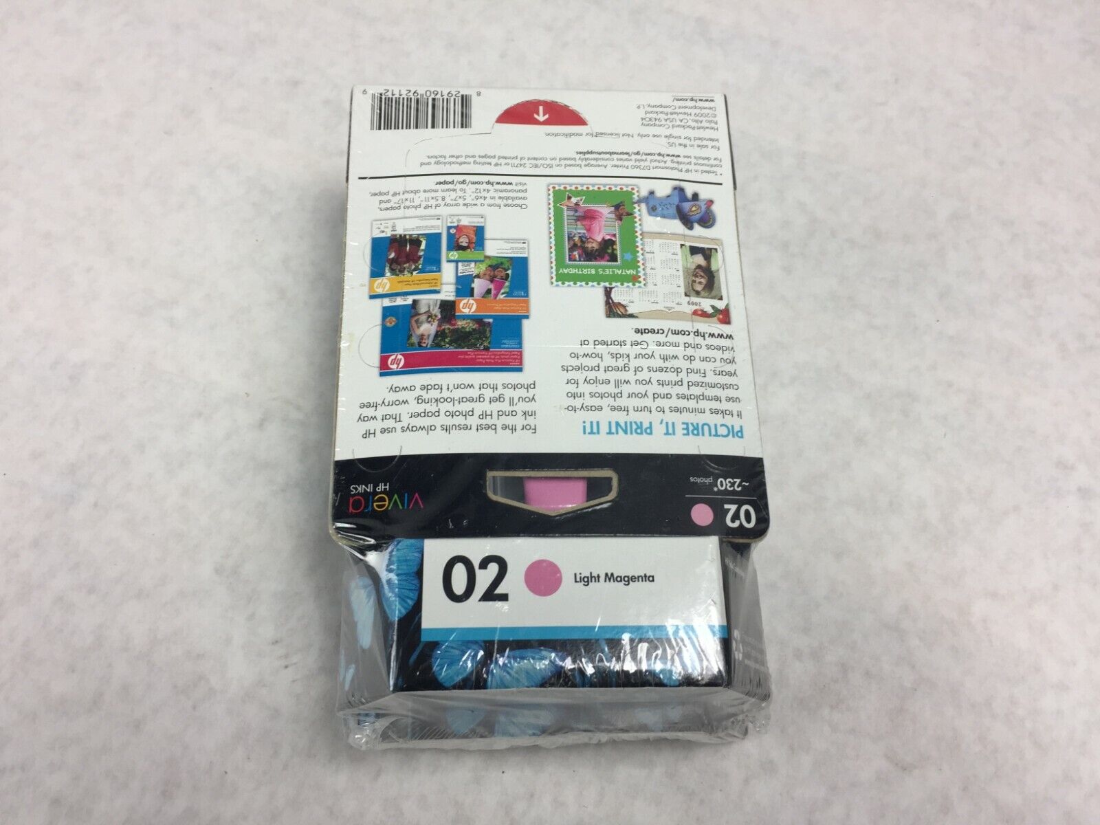 Genuine HP 02 Light Magenta C8775WN   Lot of 4   Warranty date Jun 2011  Sealed