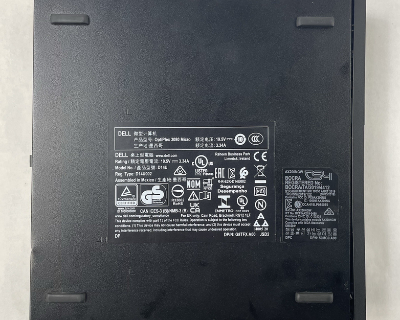 Dell Optiplex 3080 Micro i5-10500T 2.30 GHz 8 GB RAM No SSD/OS/AC - Bad USB