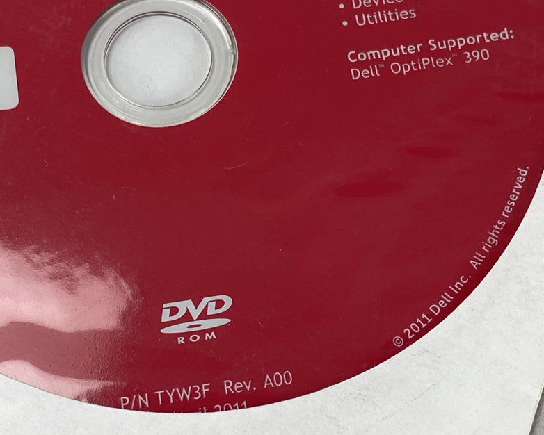 Genuine Dell 0745Y7 TYW3F OptiPlex 390 Resource Media DVD Drivers Utilities