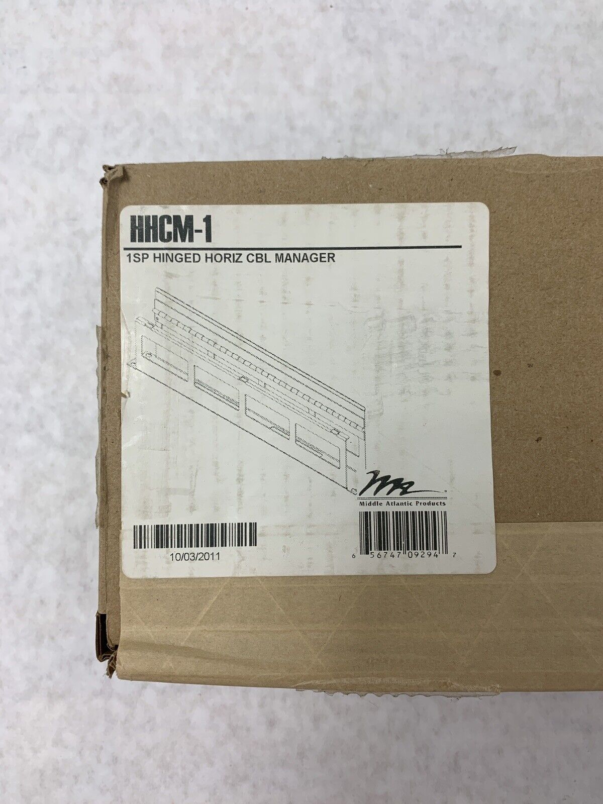 New Middle Atlantic HHCM-1 Hinged Horizontal Cable Manager 1 RU