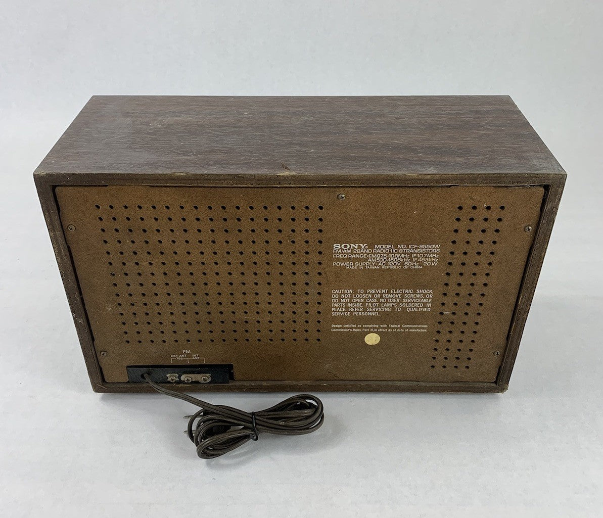 Sony ICF-9550W FM/AM 2 Band Vintage Radio