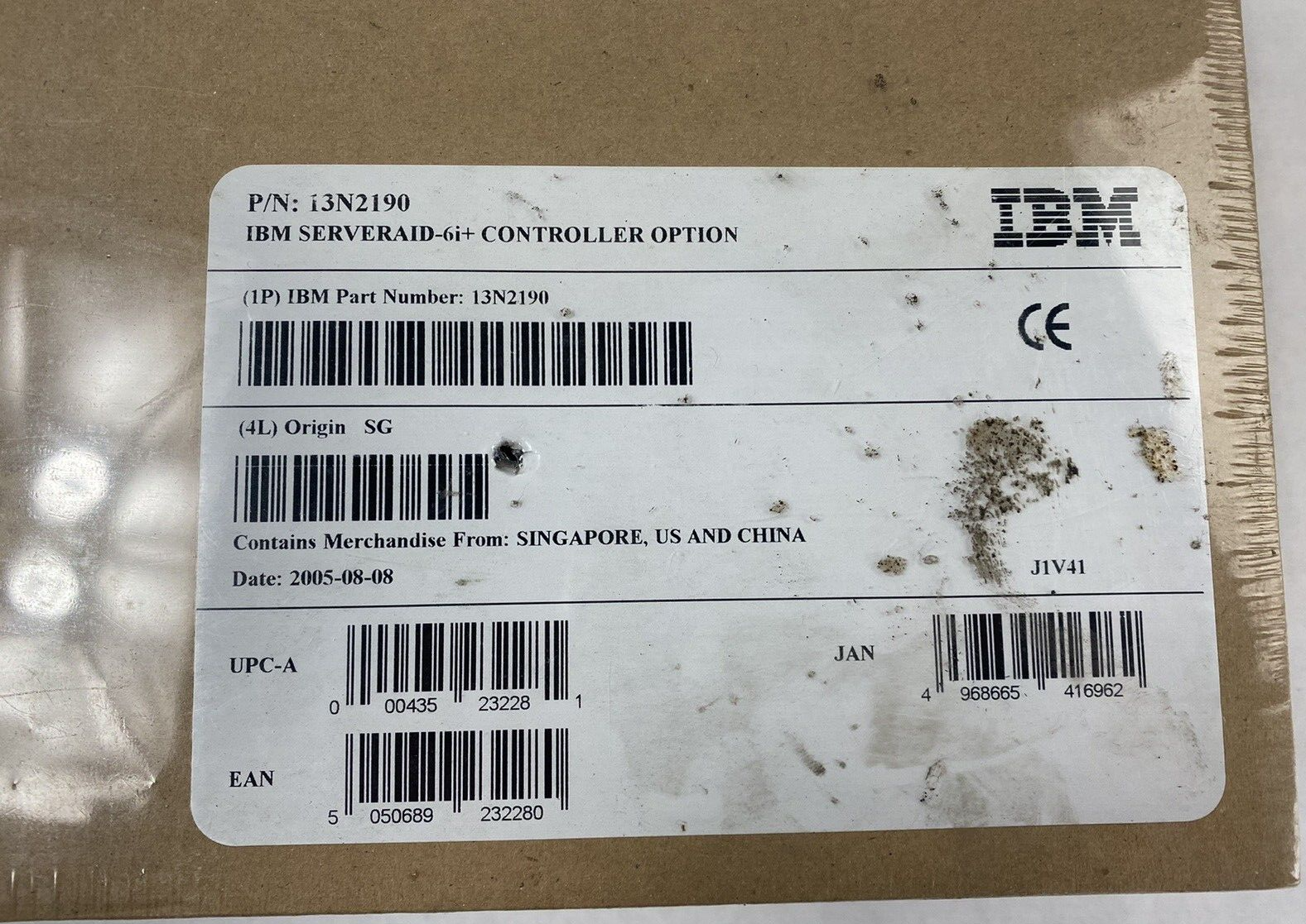 Adaptec IBM ServeRAID-6i + Controller Option P/N: 13N2190 Sealed