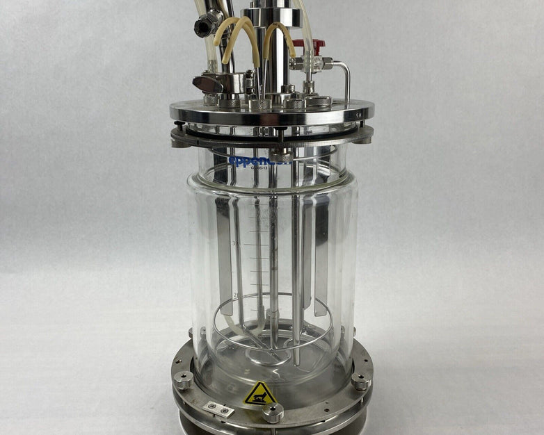 Eppendorf G-1395-13  3L Liter Glass Jacketed Vessel Bioreactor