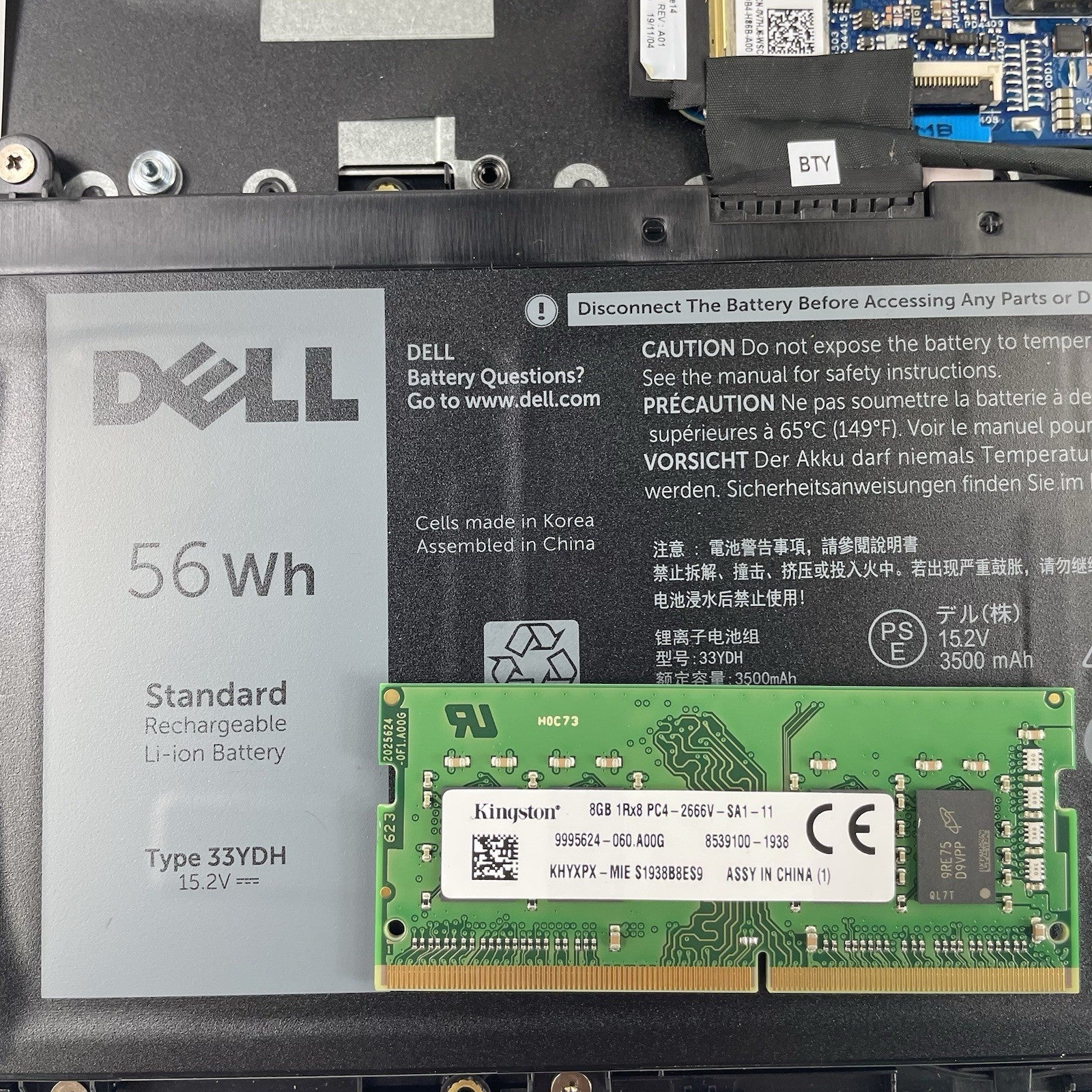 Dell Latitude 3500 15.6" i5-8265U 1.60 GHz 8 GB RAM No SSD/OS/AC19