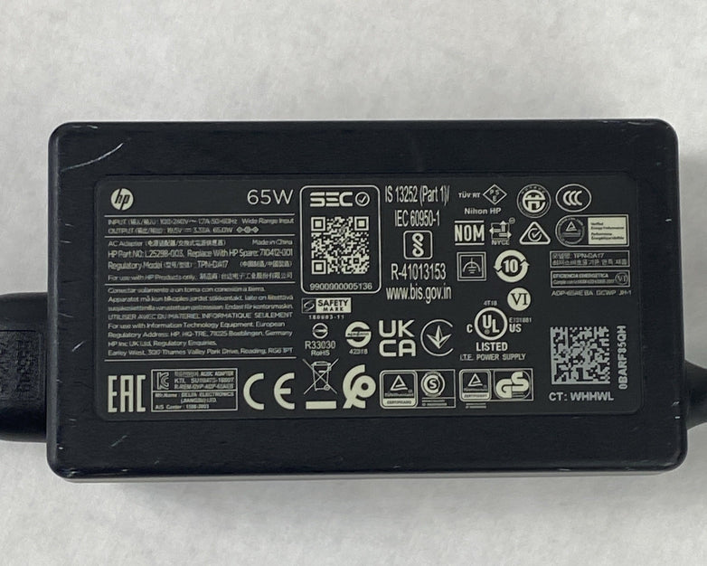 HP TPN-DA17 65W 19.5V 3.33A Blue Tip Barrel Laptop AC Adapter (Lot of 5)