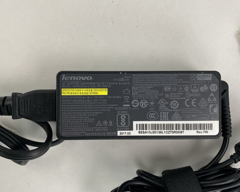 Lenovo PA-1650-72 65W AC Adapter Mixed Lot of 5