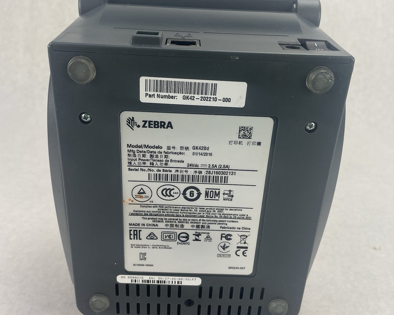 Zebra GK420d Thermal Label Printer For Parts or Repair
