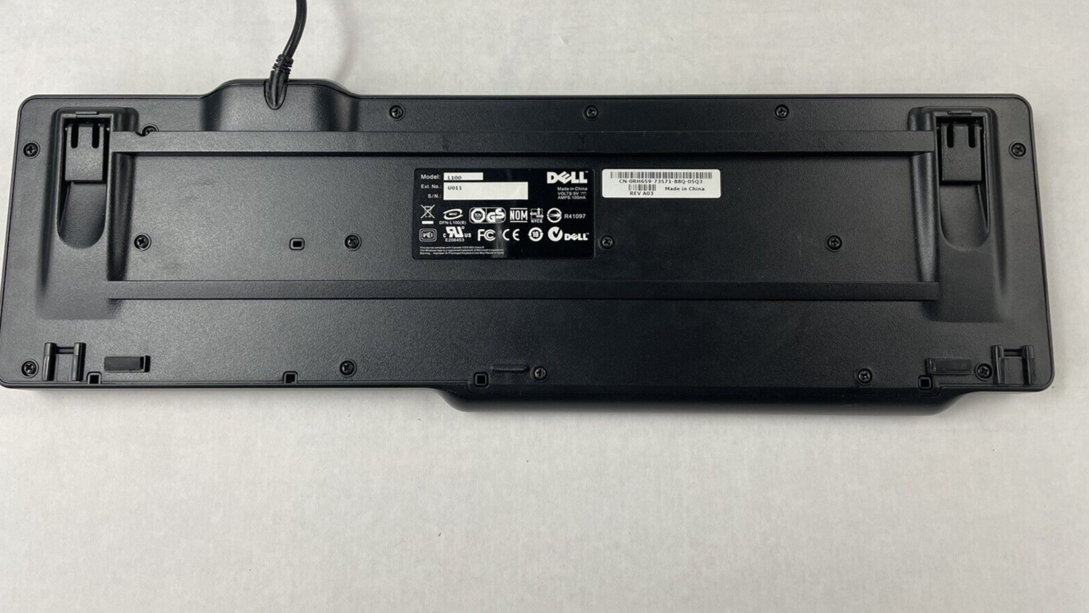 Dell L100 Keyboard U011 with USB Cable Lot of 4