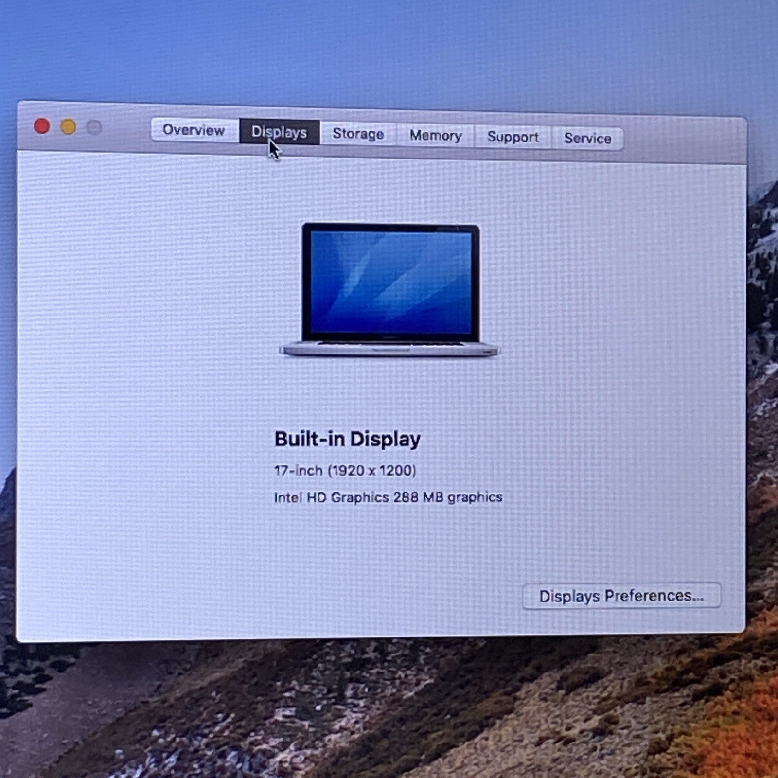 Apple MacBook Pro A1297 2010 17" Core i7 8GB RAM 500GB HDD os10.13.62