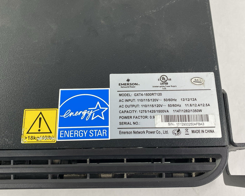 Vertiv Liebert GXT4-1500RT120 Battery Backups UPS Tested No Batteries - READ