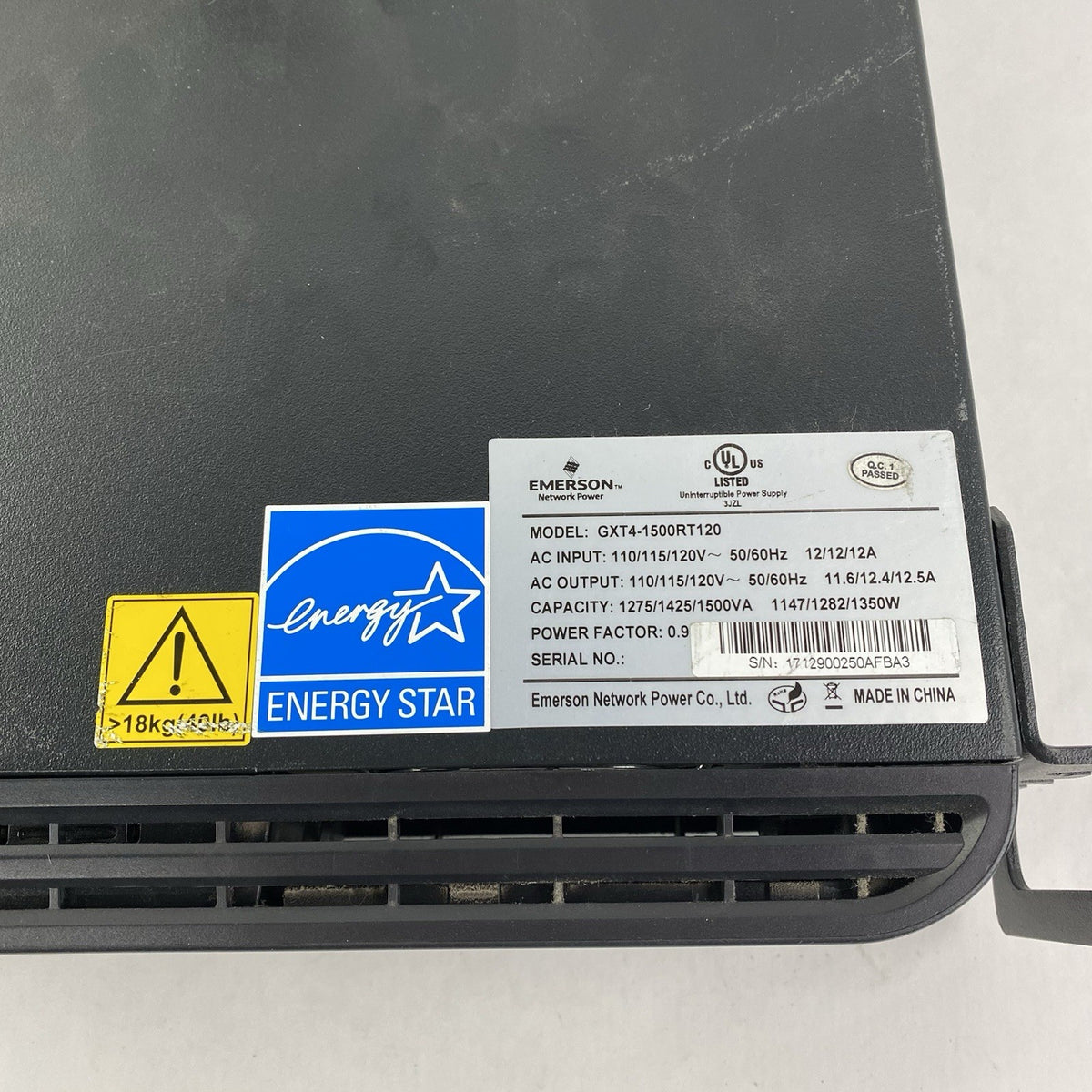 Vertiv Liebert GXT4-1500RT120 Battery Backups UPS Tested No Batteries - READ20