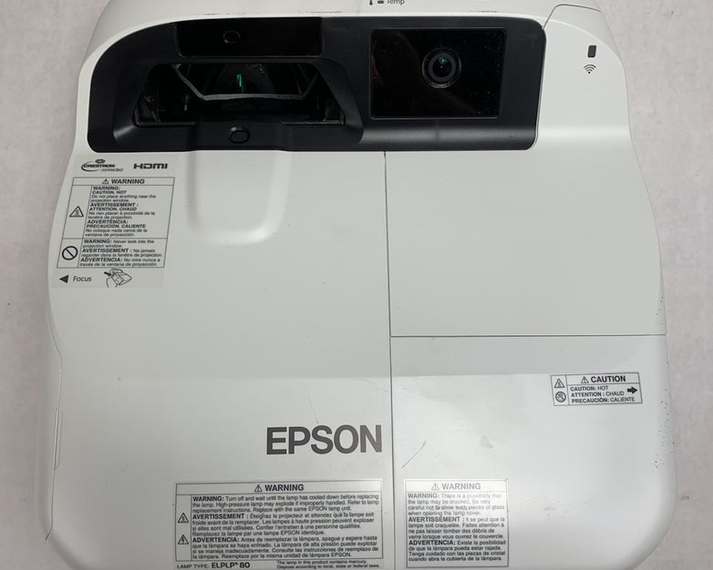 Epson BrightLink 595Wi H599A LCD Lamp Projector 1156 Lamp Hours - No Remote