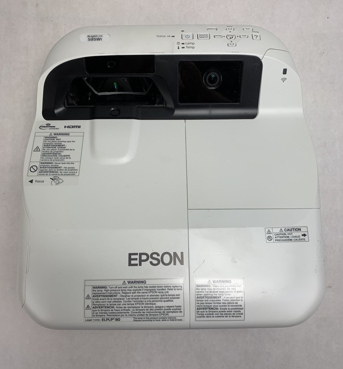 Epson BrightLink 595Wi H599A LCD Lamp Projector 1156 Lamp Hours - No Remote6
