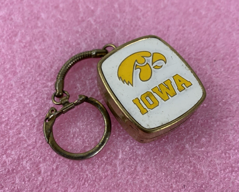 University of Iowa Hawkeyes Fight Song Music Box Vintage Keychain