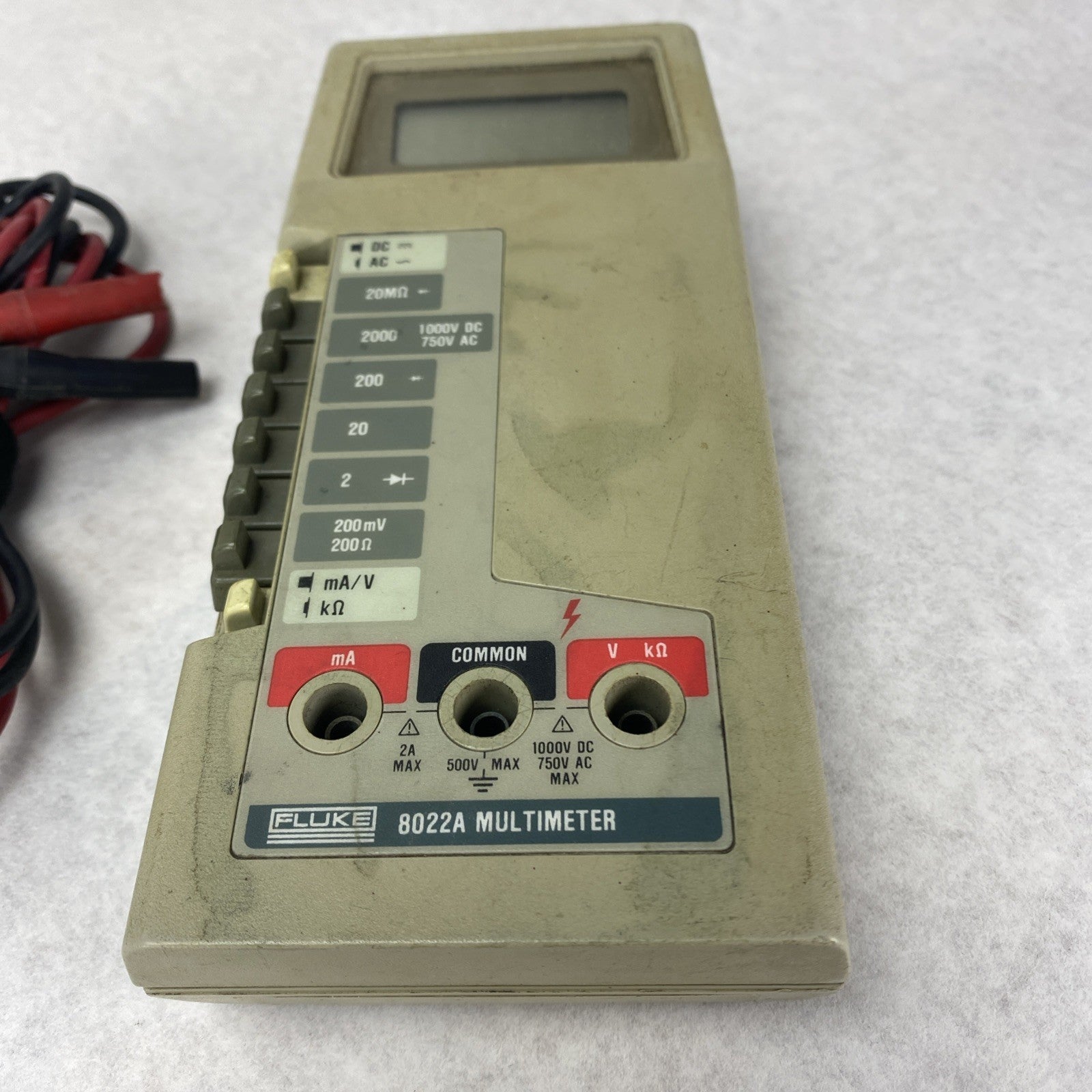 Fluke 8022A Multimeter Untested No Batteries 4