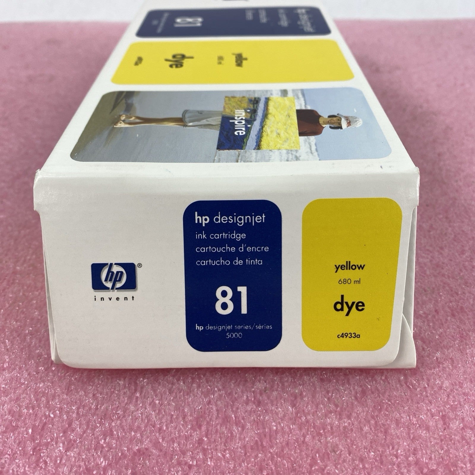 HP Designjet Ink Cartridge C4933a Yellow 81 New OEM Box Sealed 08 Lot of 25
