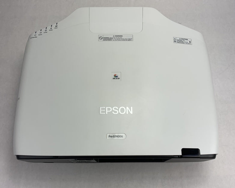Epson H762A Pro G7400U LCD Lamp Projector - Parts or Repair No Lamp No Lens