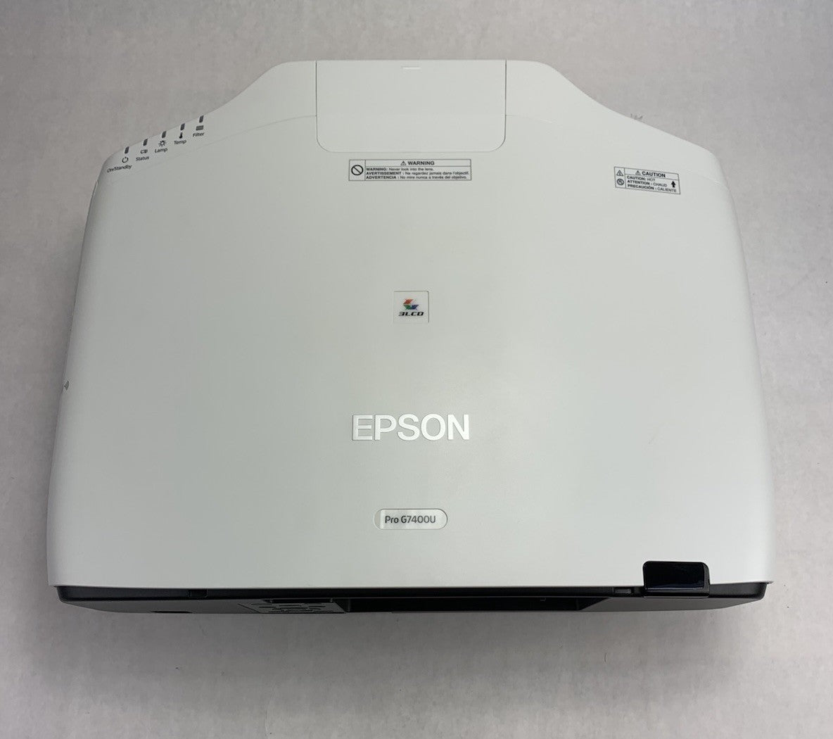 Epson H762A Pro G7400U LCD Lamp Projector - Parts or Repair No Lamp No Lens7