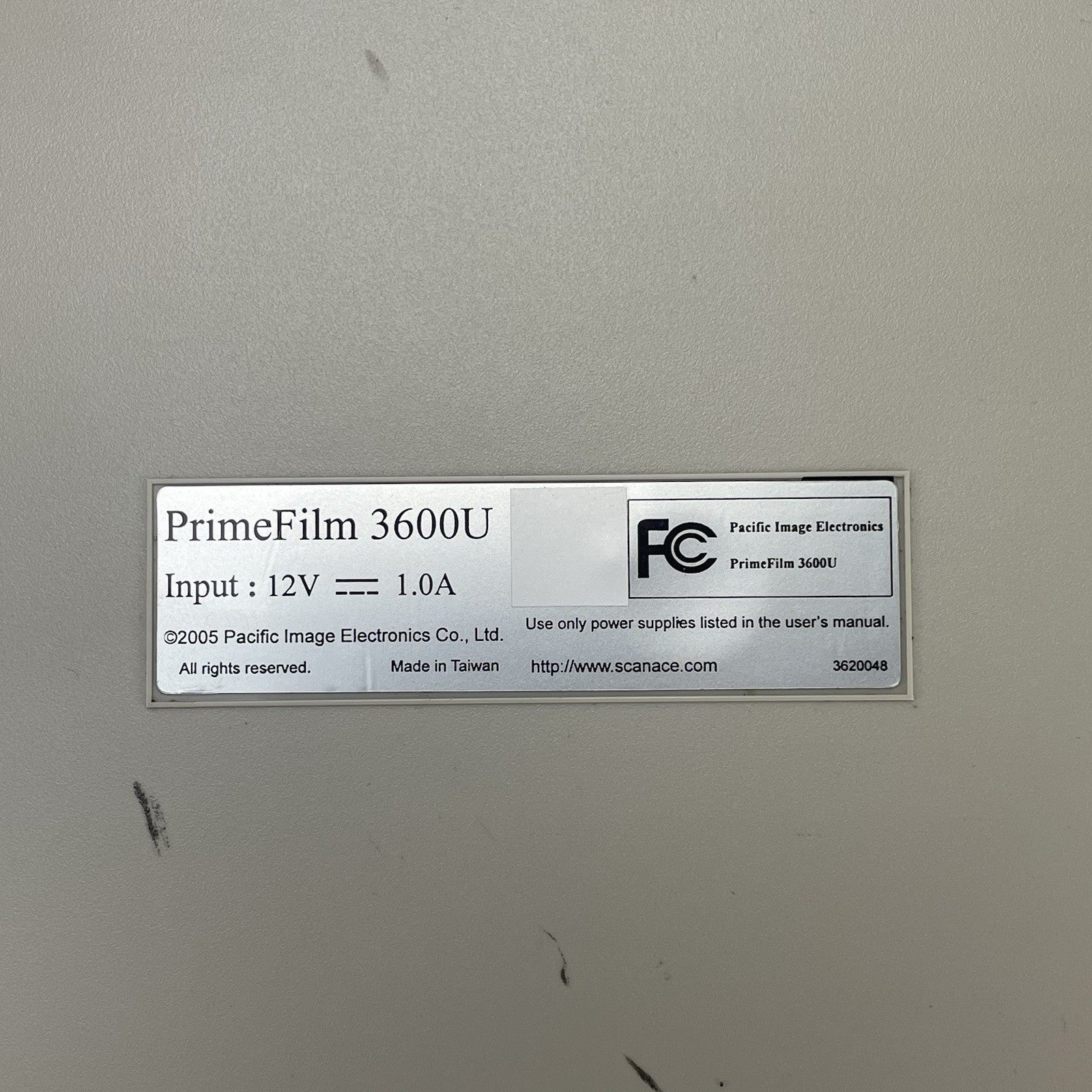 Pacific Image PrimeFilm 3600u Scanner Power Tested6