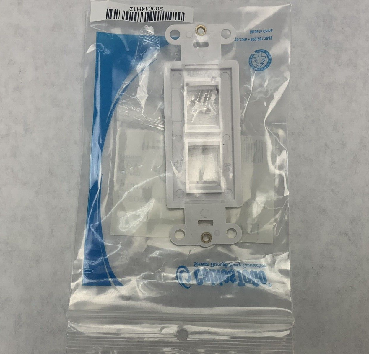 Lot of 5 C2G 03721 Multimedia  2-Port Wall Plate - White