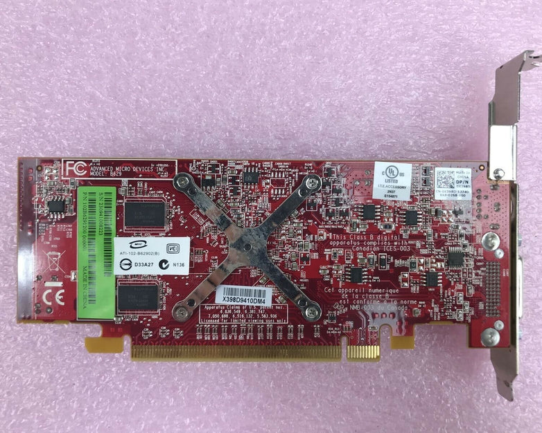 ATI Radeon HD 3450 PCIe Graphics Card AMD B629 Dell X398D DMS-59 (Lot of 2)