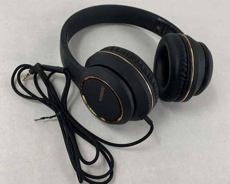 Rorsou R8 Wired Headphones with Microphone Used