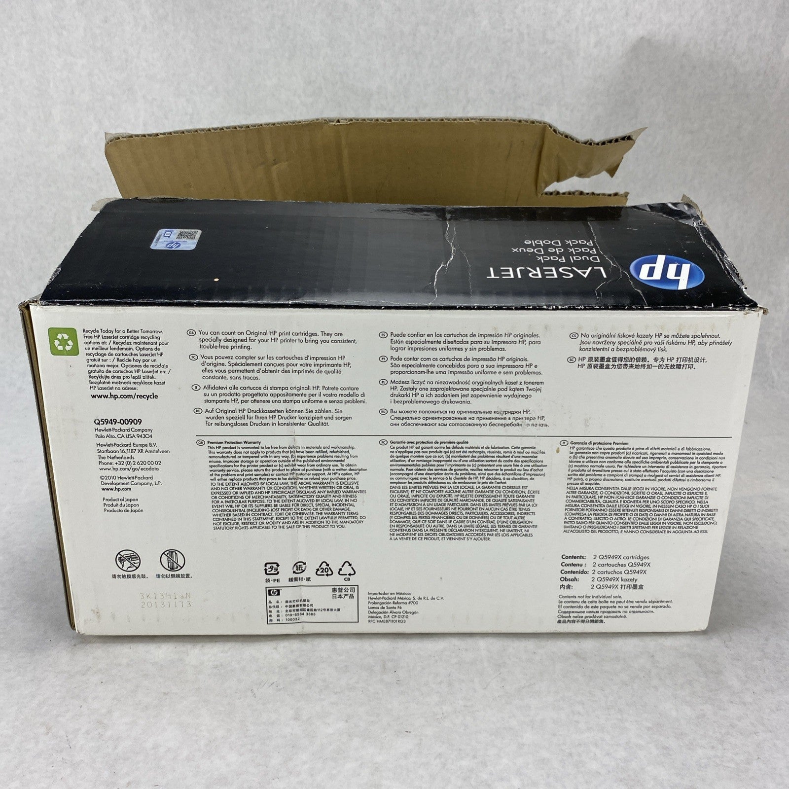 Genuine HP Q5949X 49X Black Toner Cartridge For HP LaserJet 1320 3390 33925