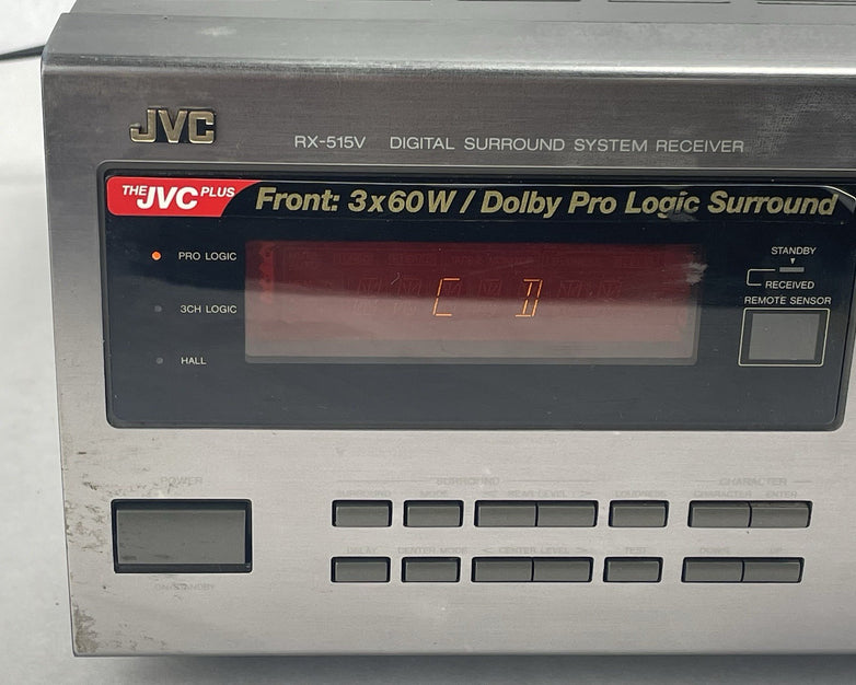 JVC RX-515VTN Dolby Pro Logic AV Receiver For Parts Or Repair
