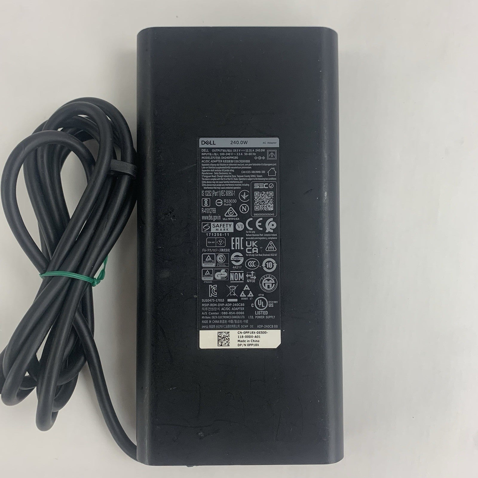 Dell DA240PM180 240W AC Adapter Charger 19.5V 12.3A Big Barrel No Power Cord4