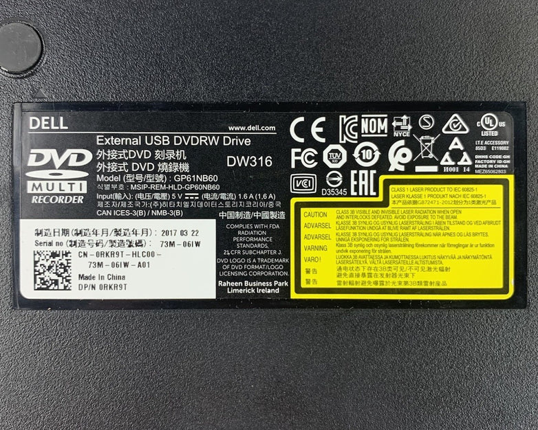 Dell GP61NB60 External USB DVDRW Drive (Lot of 2)