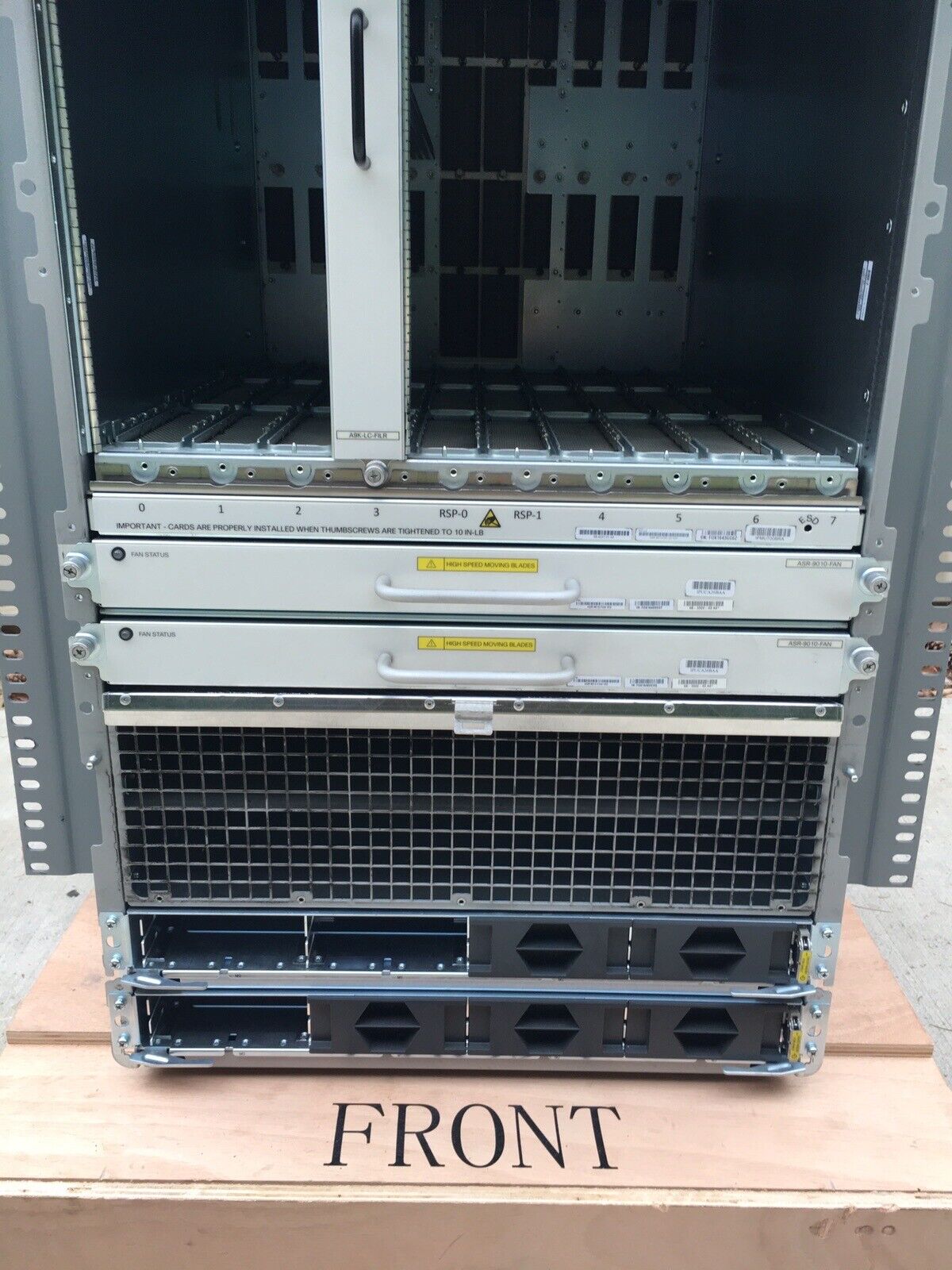 Cisco ASR-9010 Router Chassis W/ Fan Blades No Power Supply Hard Drives Removed
