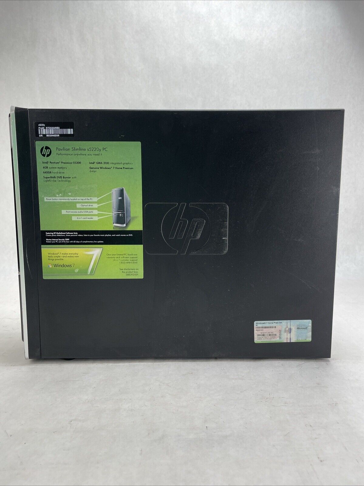 HP Pavilion S5000 SFF Intel Pentium Dual-Core E5300 2.6GHz 2GB RAM No HDD No OS