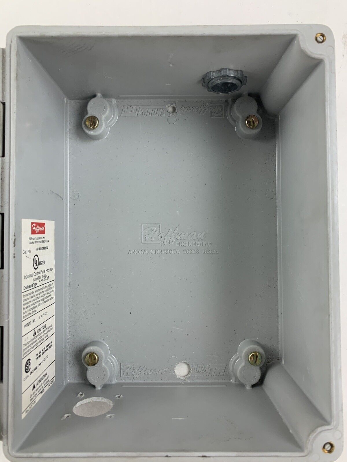 Hoffman A-864CHQRFGW Enclosure 8x6x4"