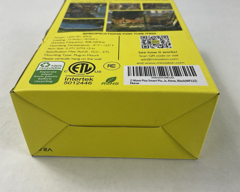 Minoston MP22Z  Z-Wave S2 SmartStart Plug Outdoor Smart Outlet Switch