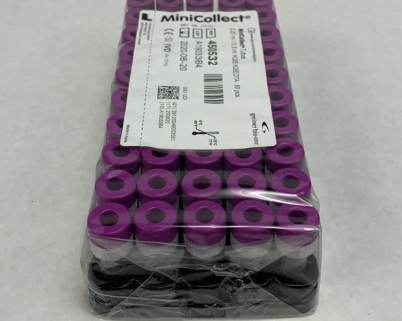 MiniCollect 450532 0.25ml / 0.5ml K2E K2EDTA 50pcs Tubes
