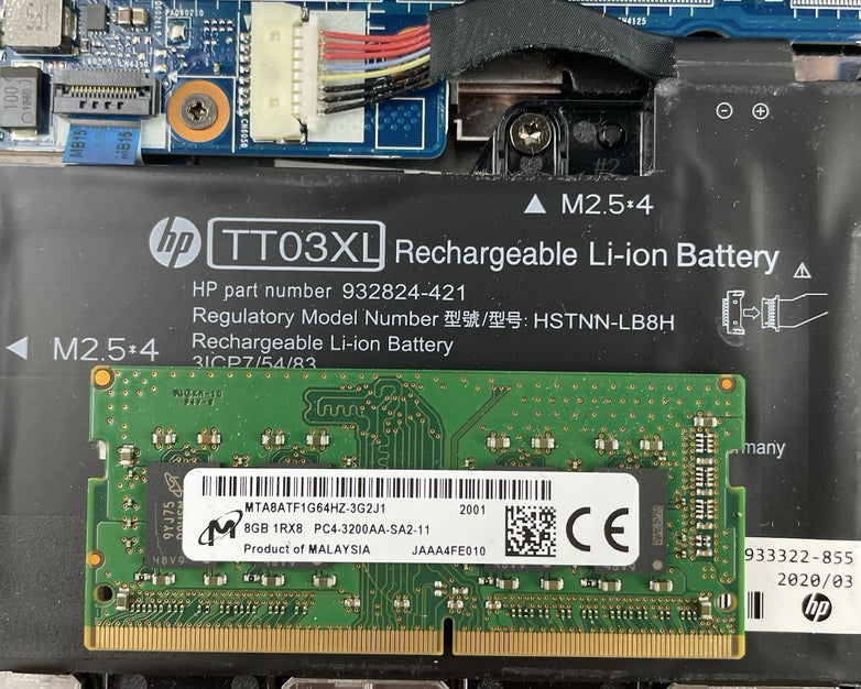 HP EliteBook 850 G6 15.6" i5-8365U 1.60 GHz 8 GB RAM No SSD/OS/AC - Corner