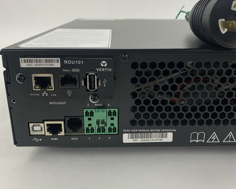 Liebert Vertiv GXT5-2000LVRT2UXL 2000VA 1800W 125V Rack UPS Tested Bad Screen